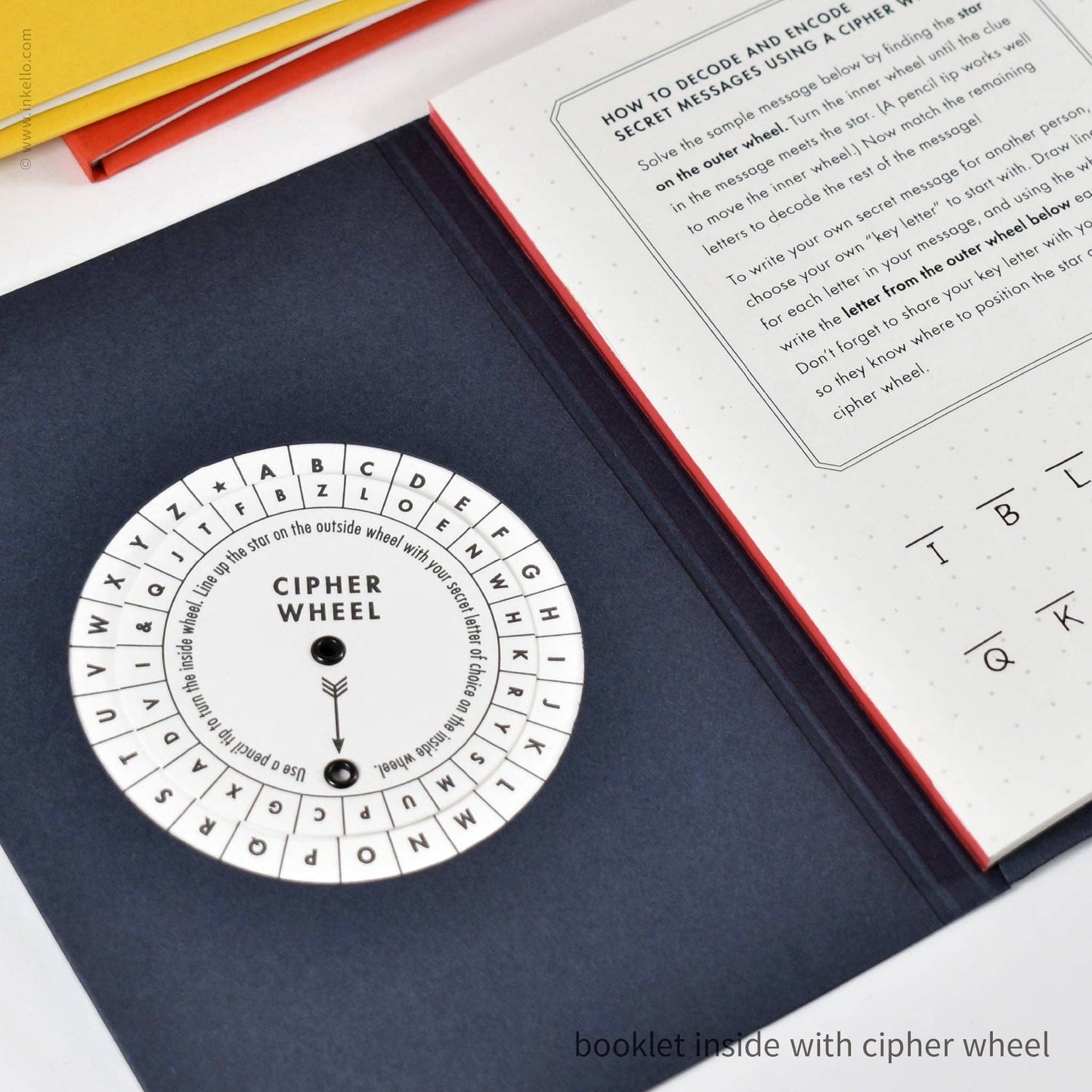 Cipher Wheel Code Booklet from inkello Letterpress