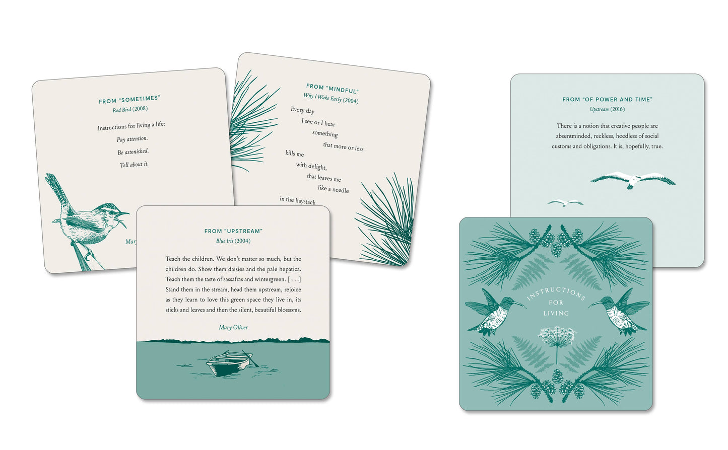 Instructions for Living: A Mary Oliver Inspiration Deck