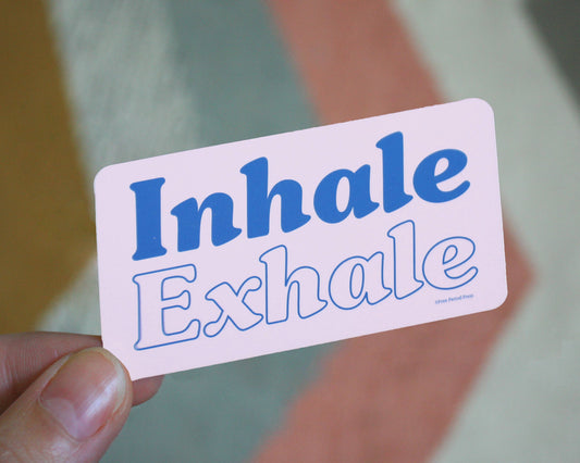 Inhale Exhale Vinyl Decal Sticker