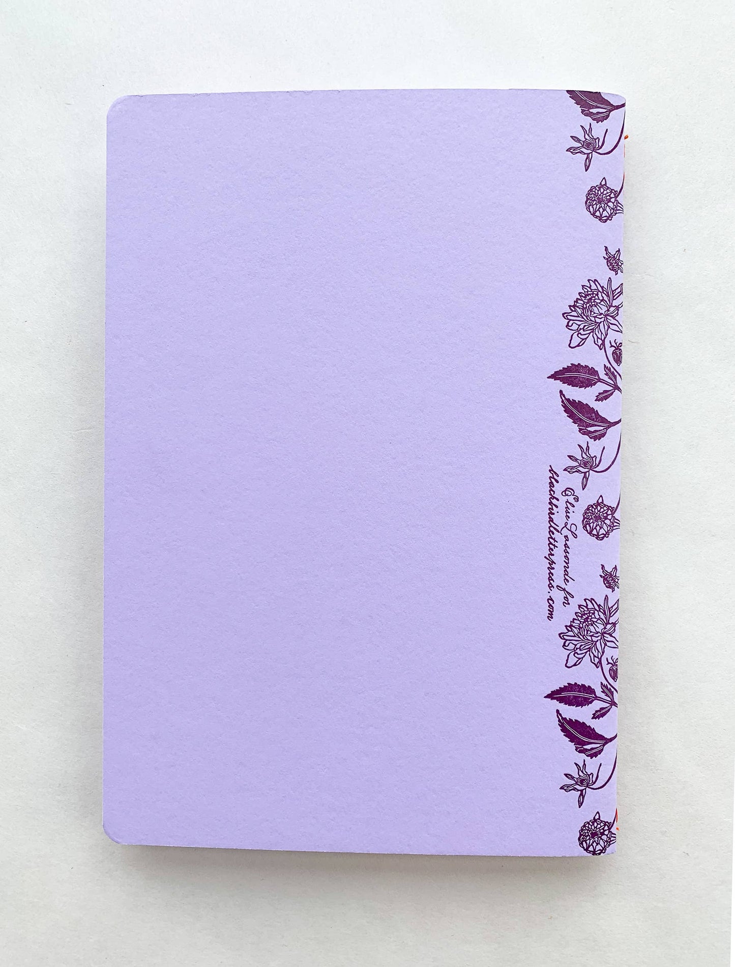 Botanical pattern letterpress notebook