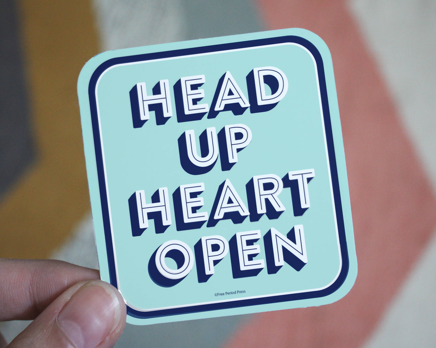 Head Up Heart Open Vinyl Decal Sticker