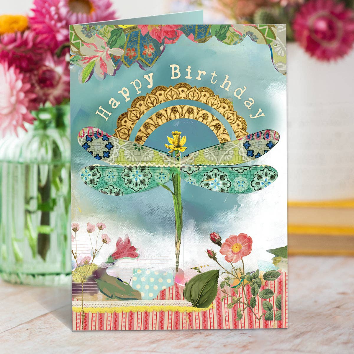 Dragonfly Happy Birthday Card