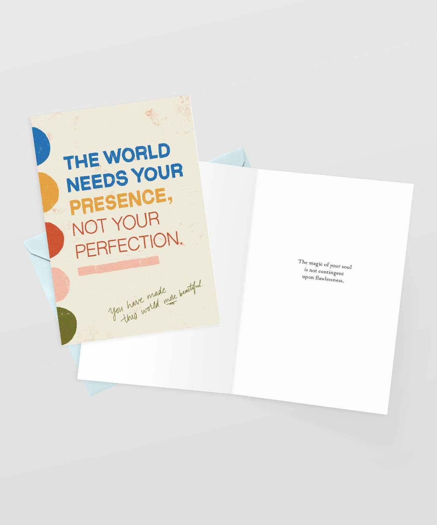 Presence Not Perfection Greeting Card